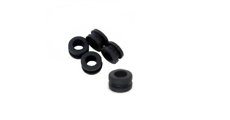 5 x bong grommet, black rubber